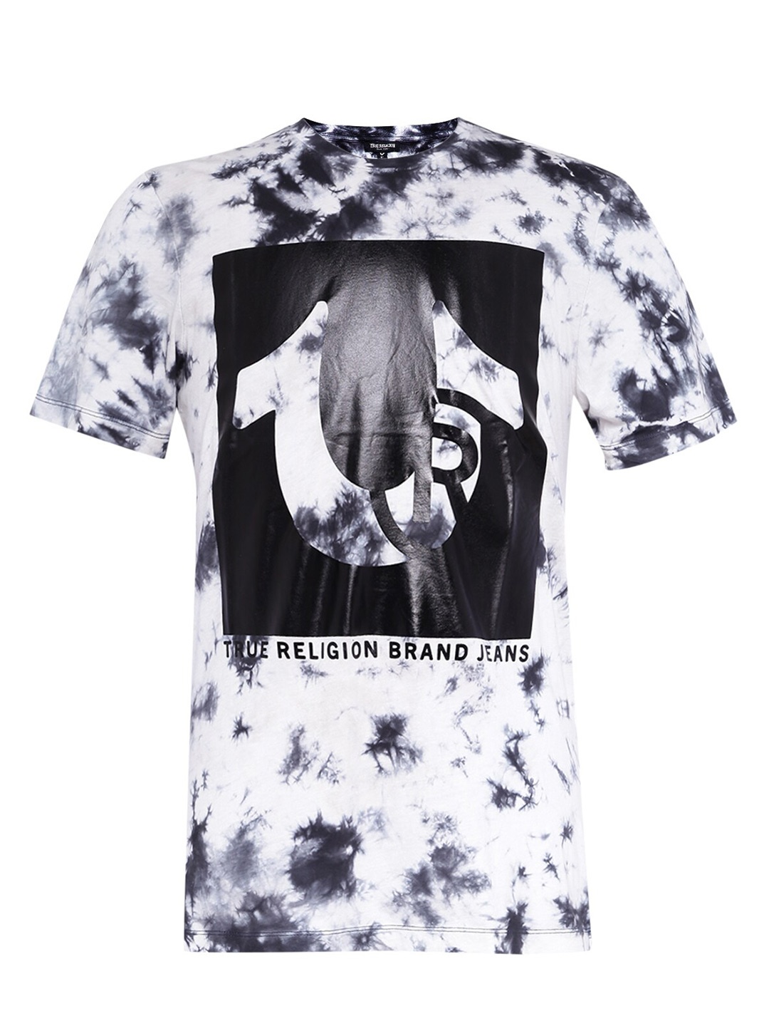 

True Religion Men Black & White Printed T-shirt