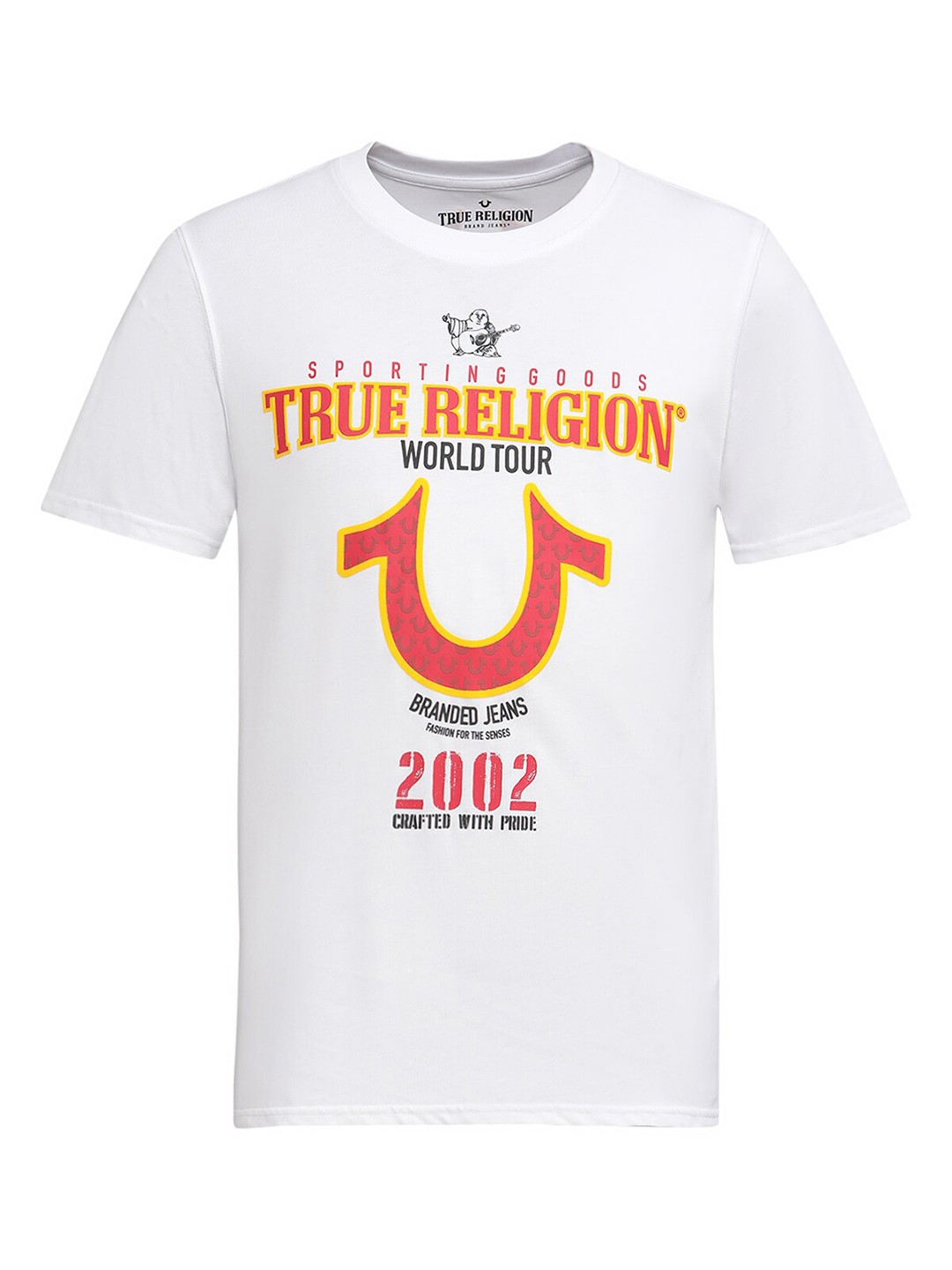 

True Religion Men White Typography Printed T-shirt
