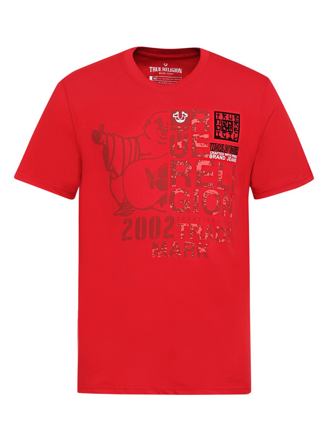 

True Religion Men Red Typography Printed T-shirt