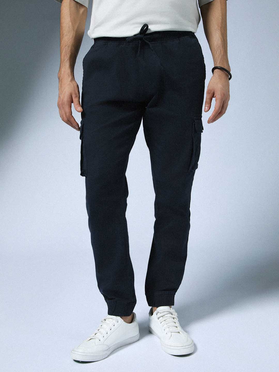 

Hubberholme Men Smart Slim Fit Pleated Joggers Trousers, Grey