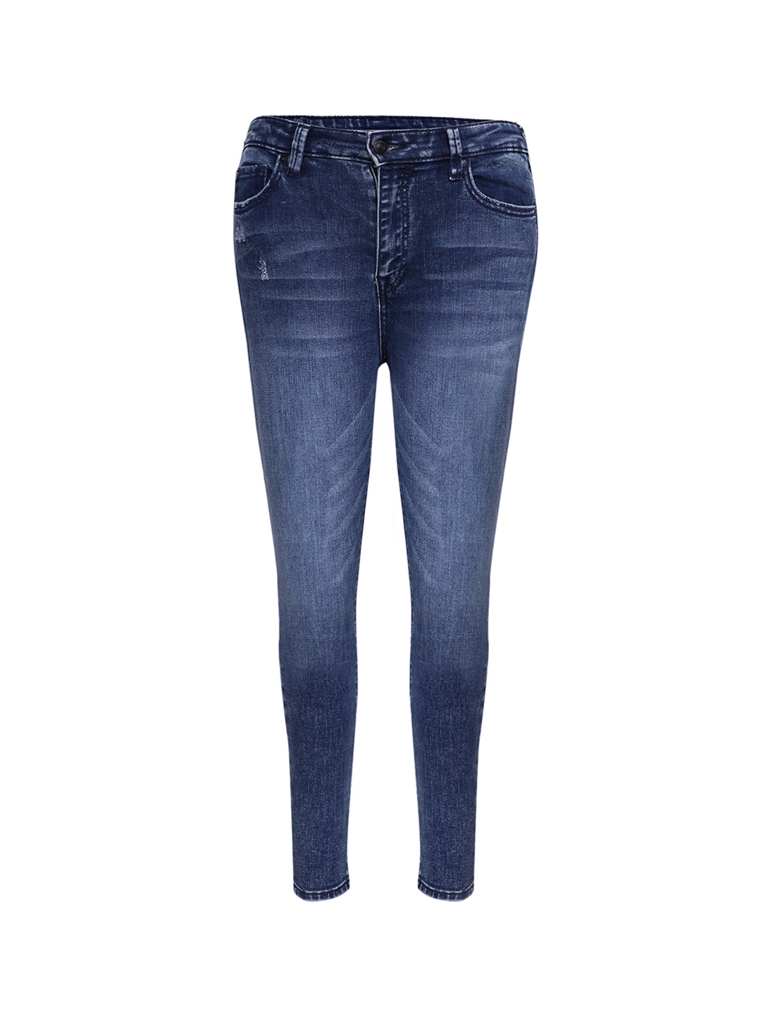 

True Religion Women HS Halle Super Skinny Fit Low Distress Light Fade Jeans, Blue