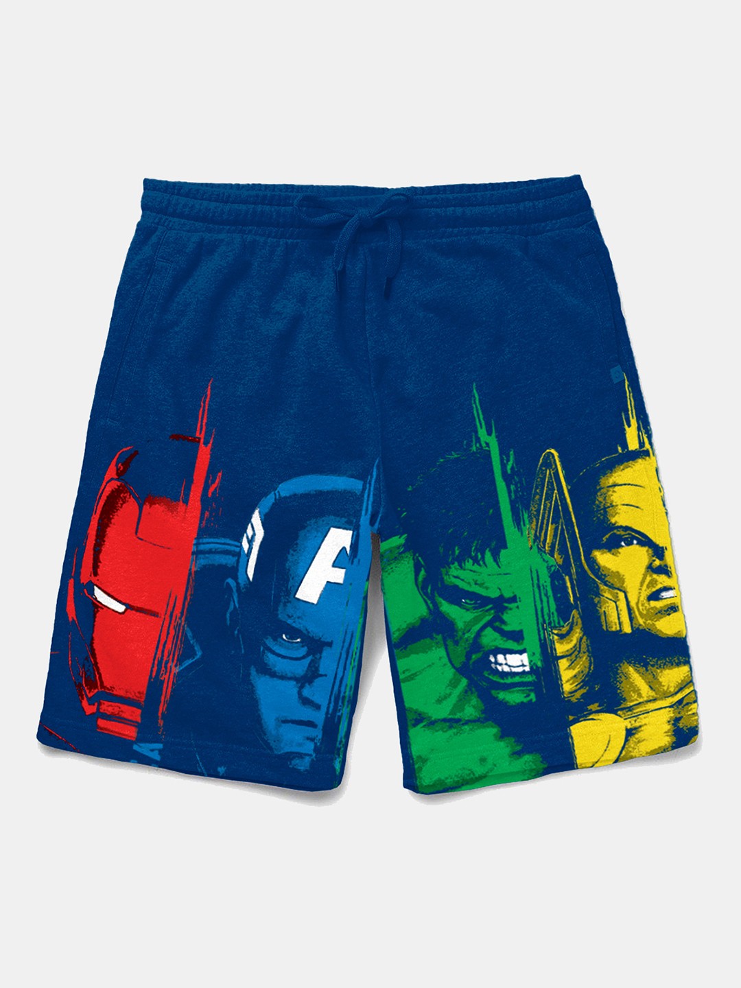 

BONKIDS Boys Navy Blue Printed Shorts