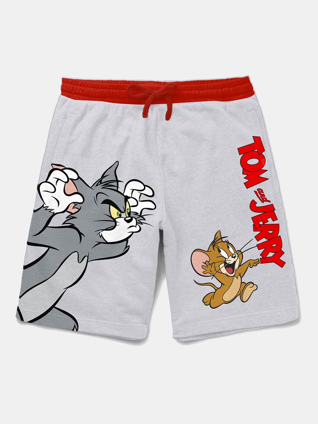 

BONKIDS Boys Grey Humour and Comic Printed Tom & Jerry Shorts