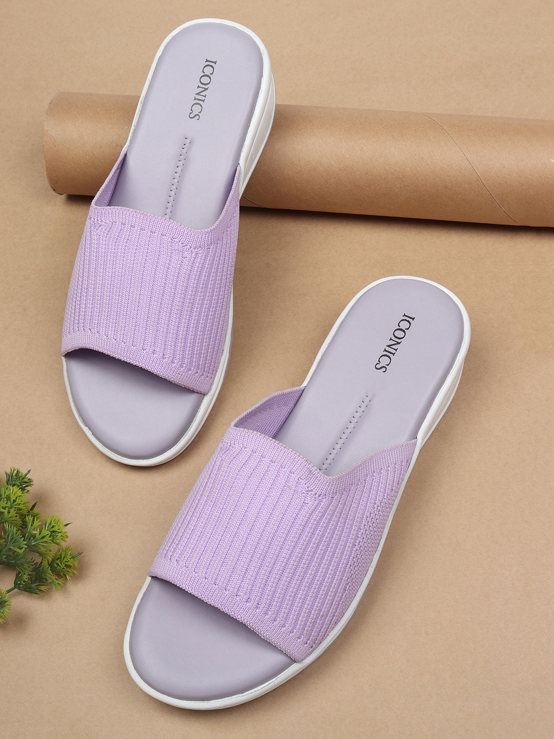 

ICONICS Women Lavender Comfort Peep Toes