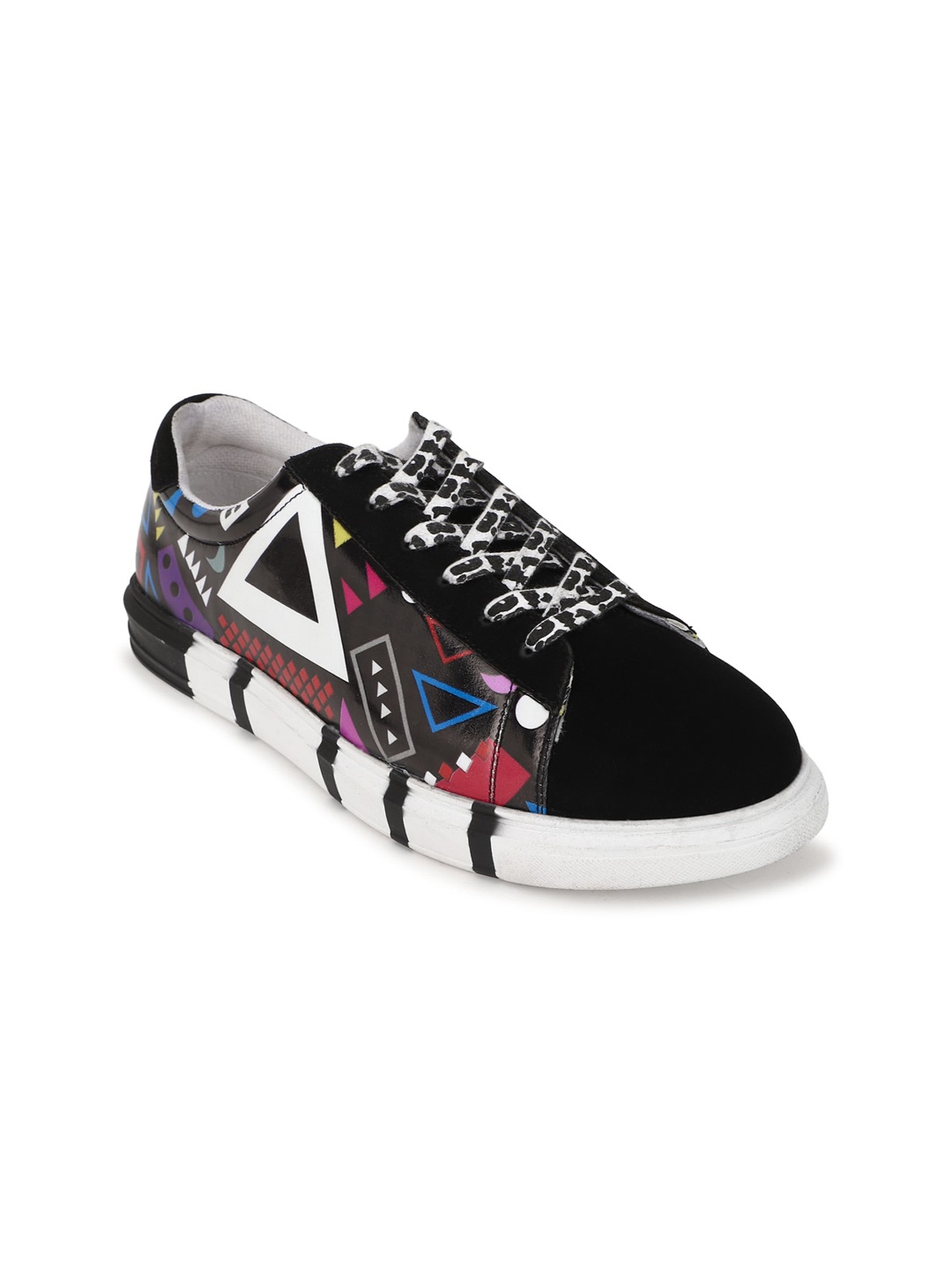 

FOREVER 21 Women Black Colourblocked PU Sneakers