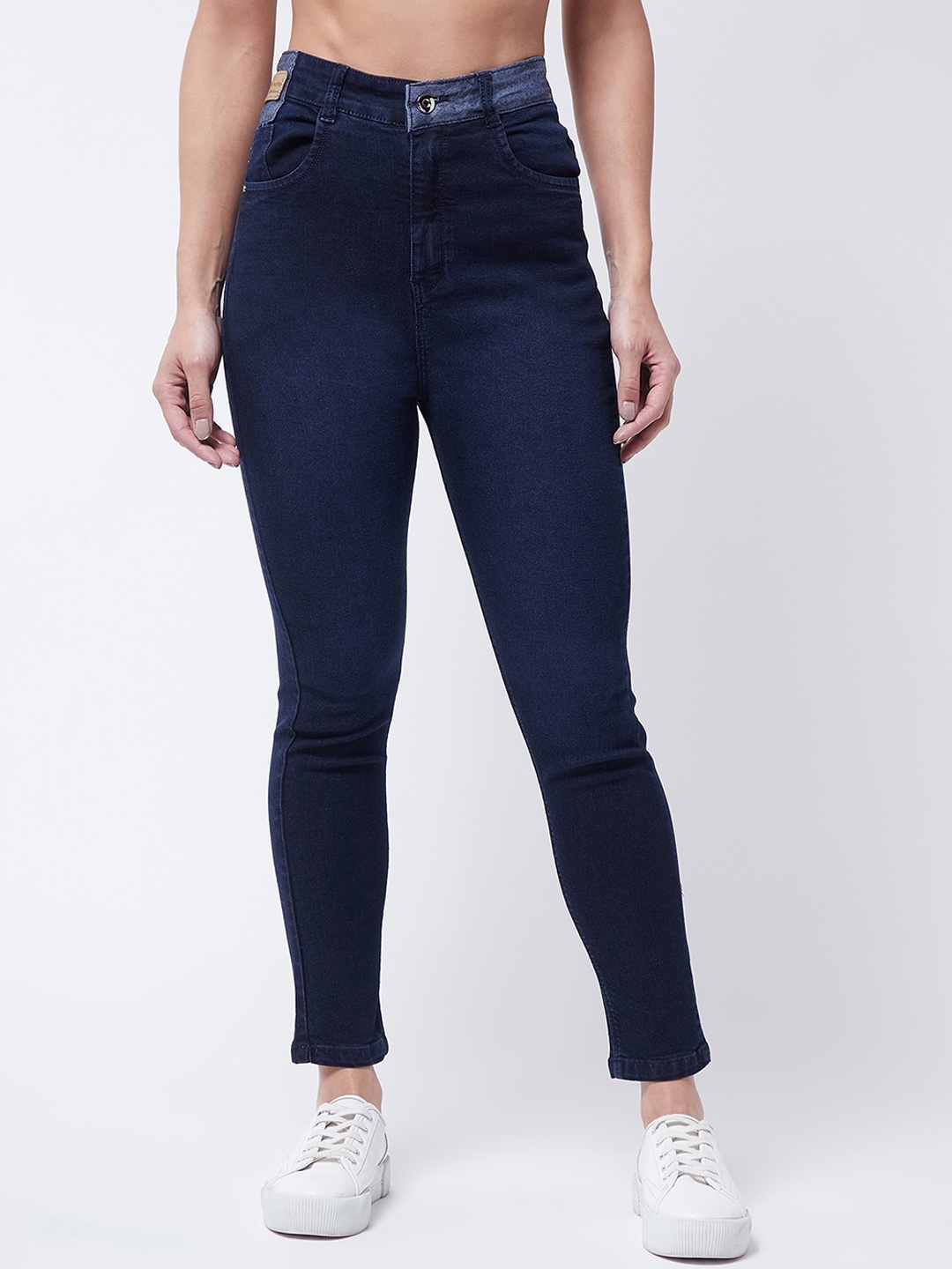 

Purple Feather Women Blue Skinny Fit High-Rise Light Fade Stretchable Jeans