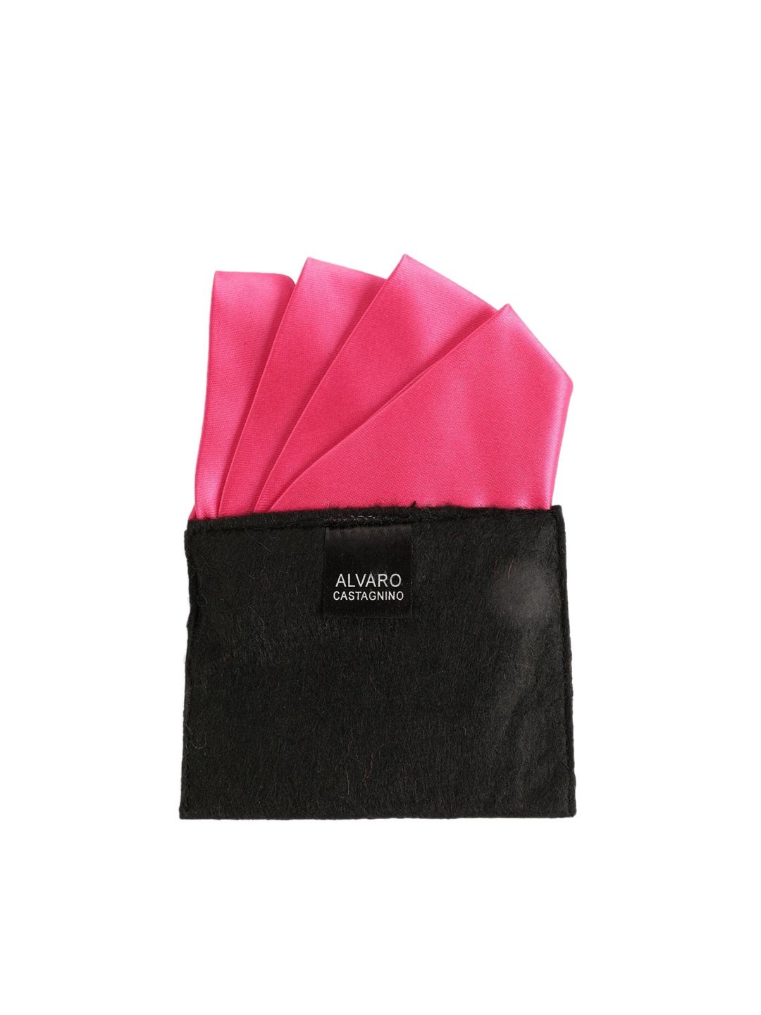 

Alvaro Castagnino Men Pink Solid Pocket Square
