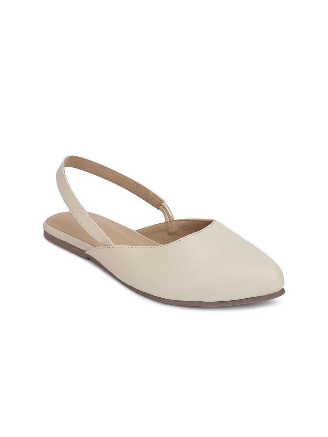 

FOREVER 21 Women Cream-Coloured Ballerinas Flats