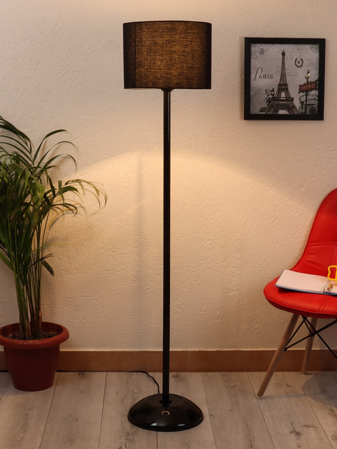 

Beverly Studio Black 12 Inches Drum Metal Floor Lamp