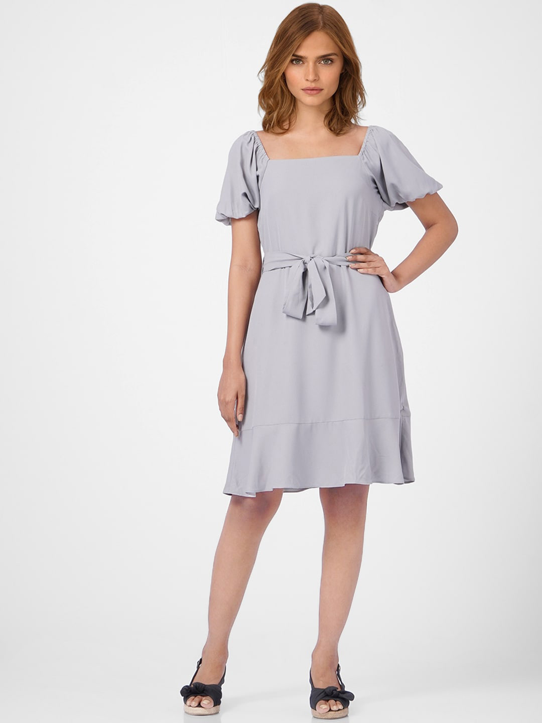 

Vero Moda Women Grey A-Line Dress