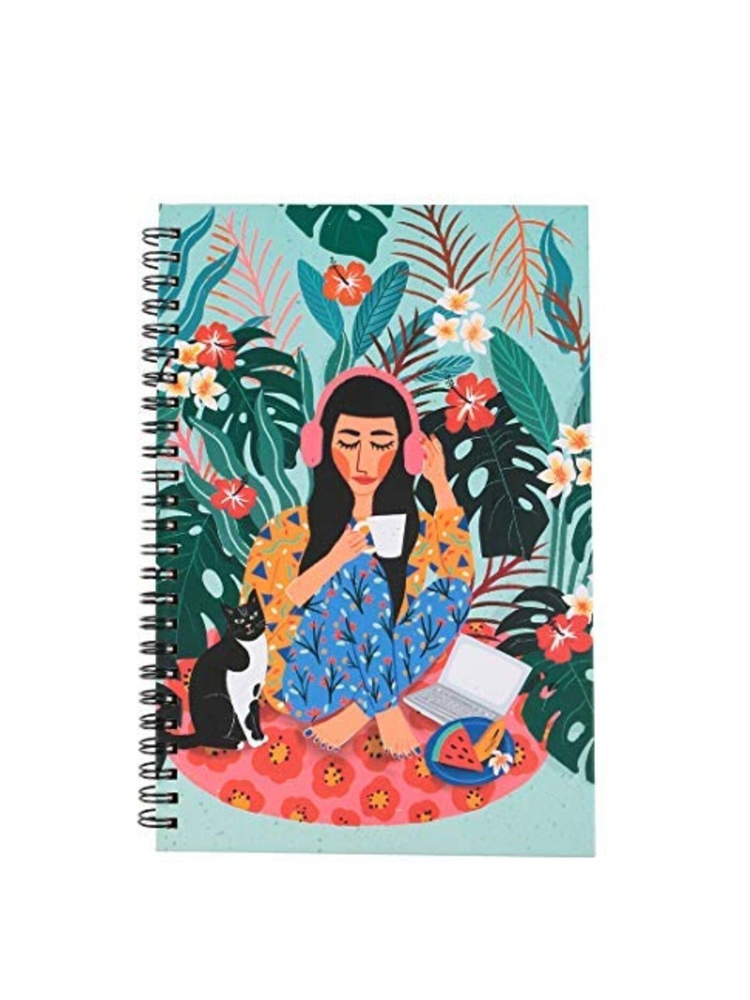 

Chumbak Blue & Pink Printed Spiral Note book