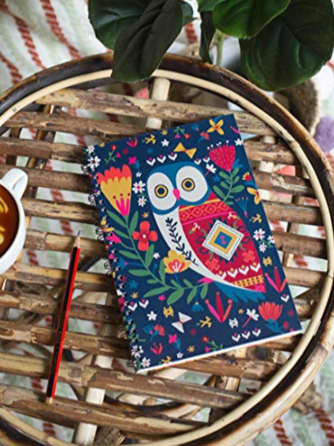 

Chumbak Green & Blue Printed Spiral Note book