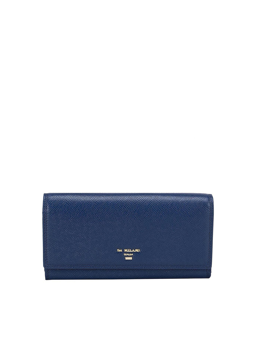

Da Milano Women Blue Textured Leather Two Fold Wallet