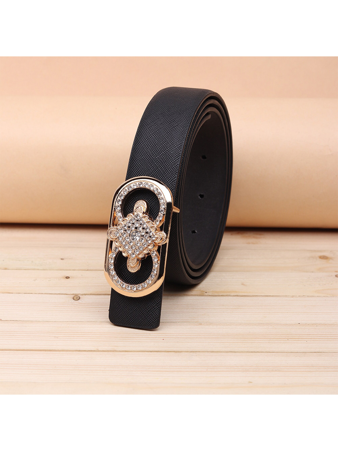 

URBAN ALFAMI Women Black PU Belt