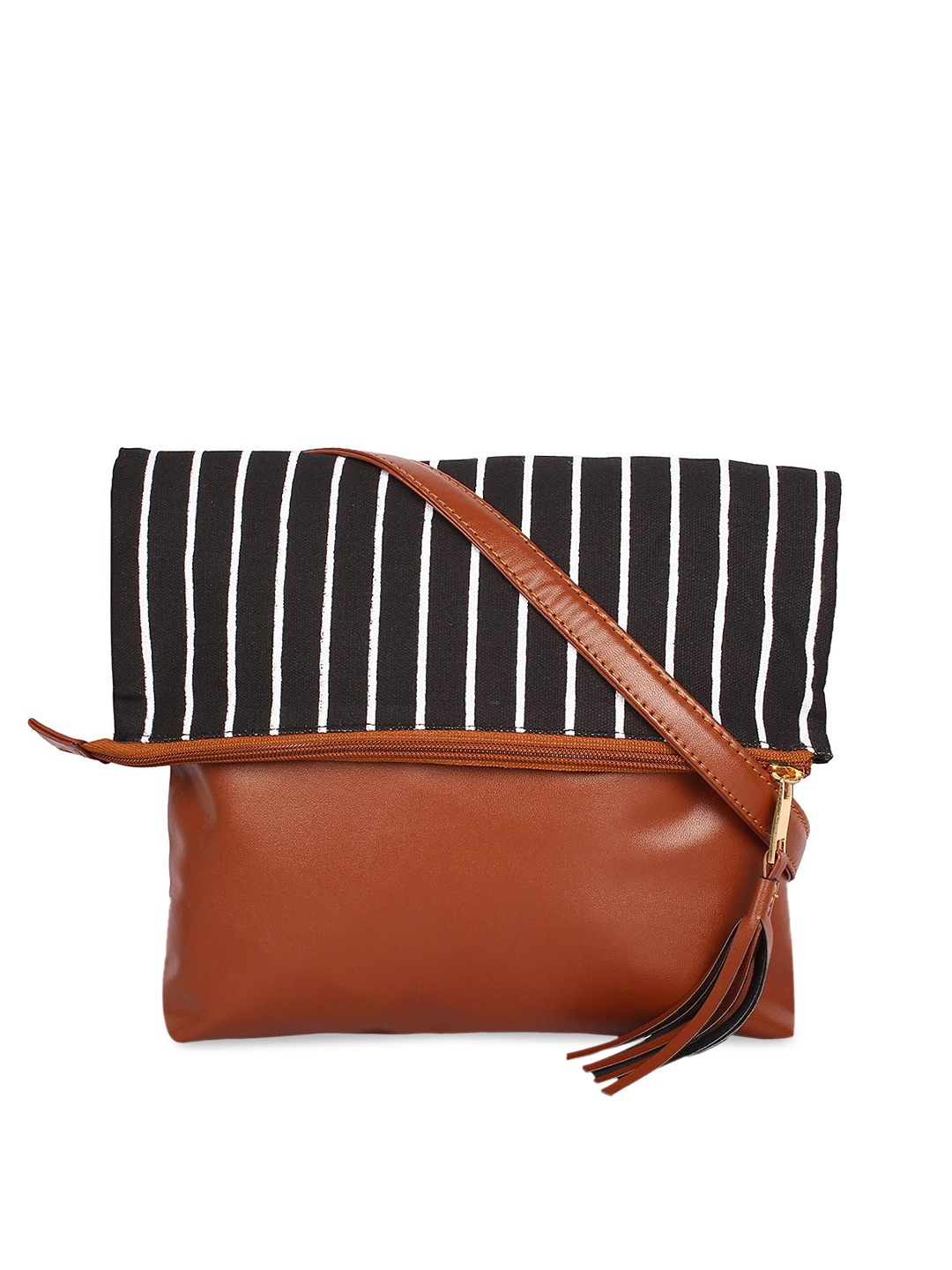

Lychee bags Women Black & Brown Structured Sling Bag