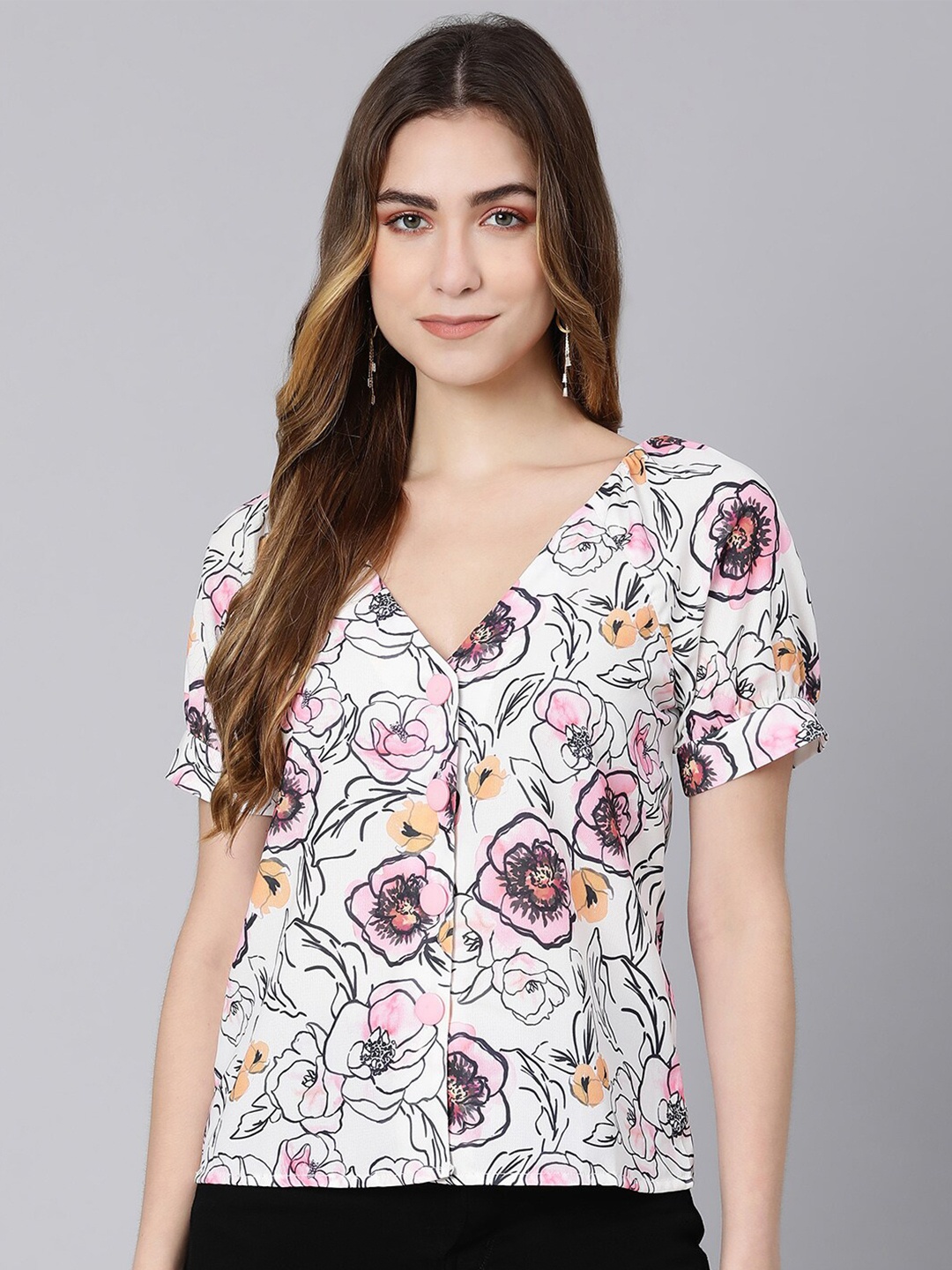 

Oxolloxo Multicoloured Floral Print Top, Multi