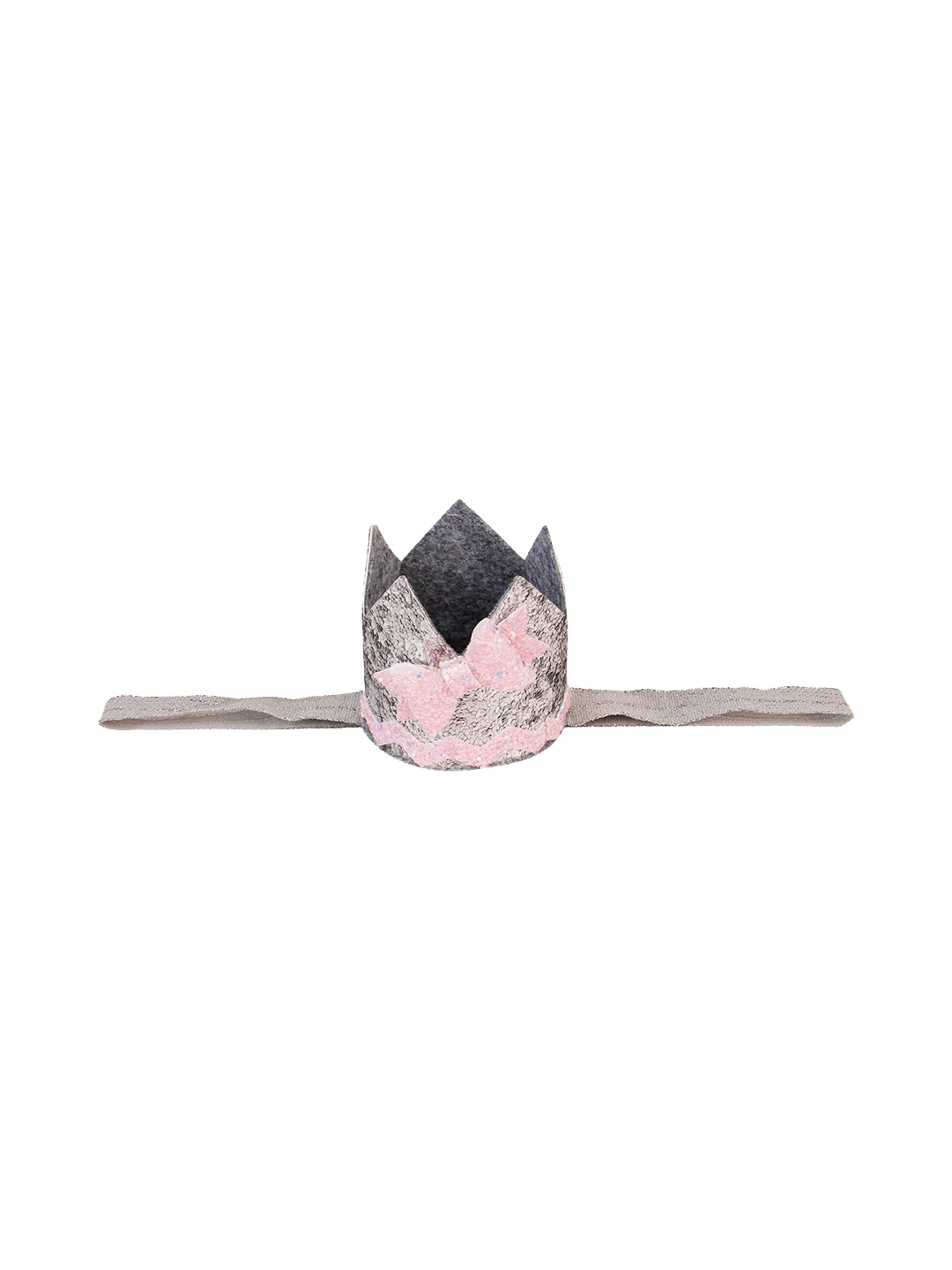 

Aye Candy Girls Silver-Coloured & Pink Bow Birthday Crown Headband