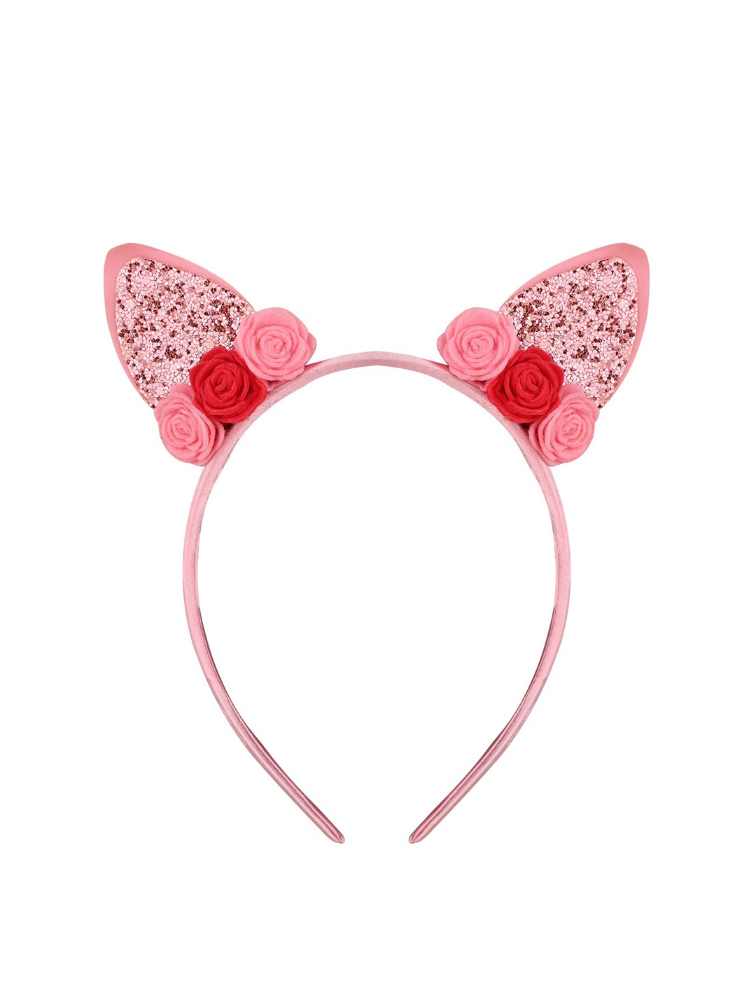 

Aye Candy Girls Pink Floral Embellished Cat Ears Headband