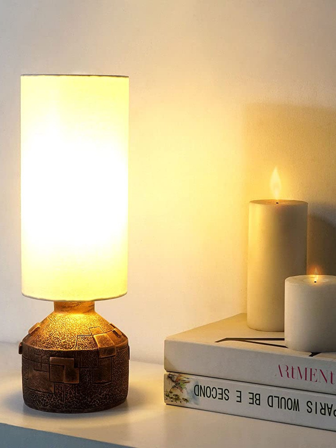 

THE ARTMENT Brown Impressionist Brick Wall Lamp Shade