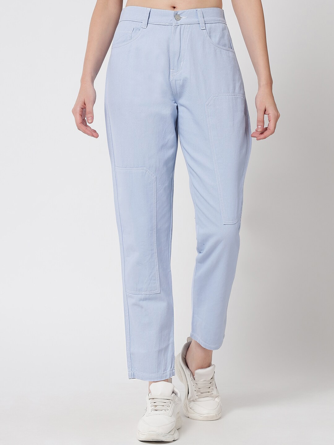 

River Of Design Jeans Women Blue Boyfriend Fit High-Rise Jeans
