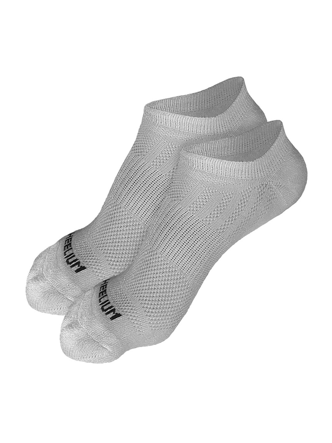 Heelium Men Pack of 2 Odour-Free Breathable Anti-Bacterial Bamboo Ankle Length Socks, Grey