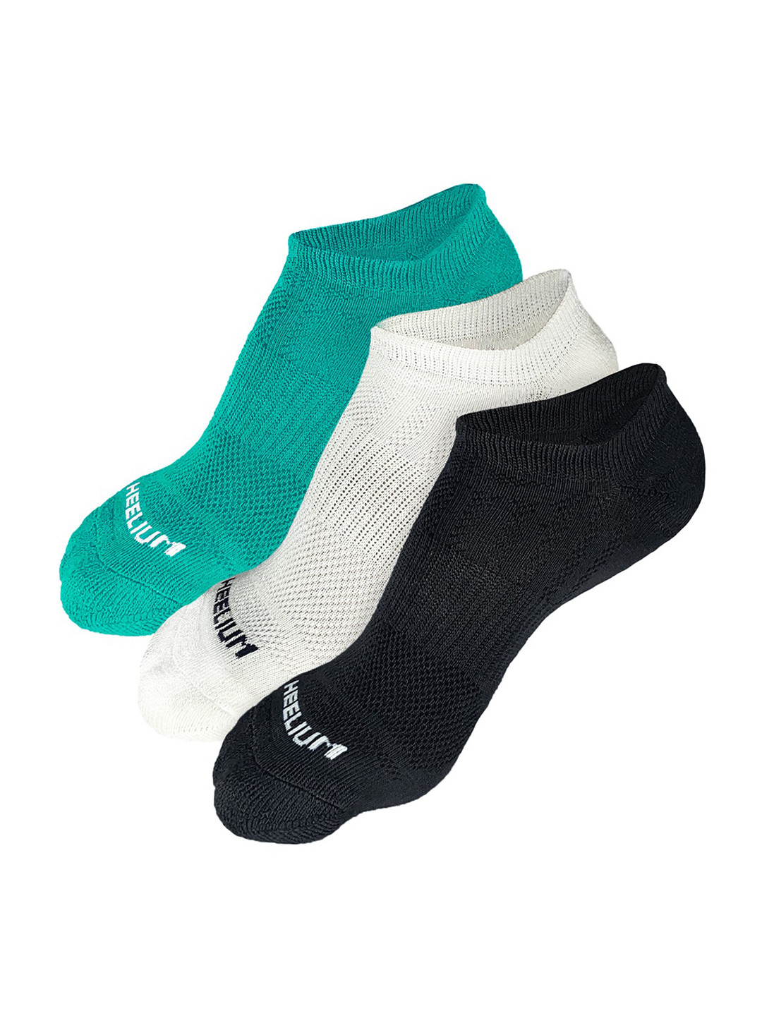 

Heelium Men Pack of 3 Odour-Free Breathable Anti-Bacterial Bamboo Ankle Length Socks, Teal