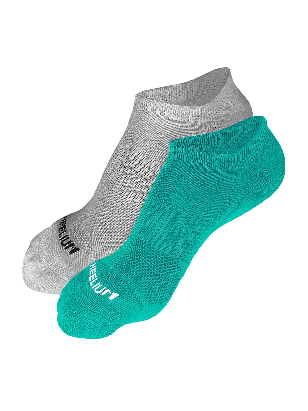 

Heelium Men Pack of 2 Odour-Free Breathable Anti-Bacterial Bamboo Ankle Length Socks, Grey melange