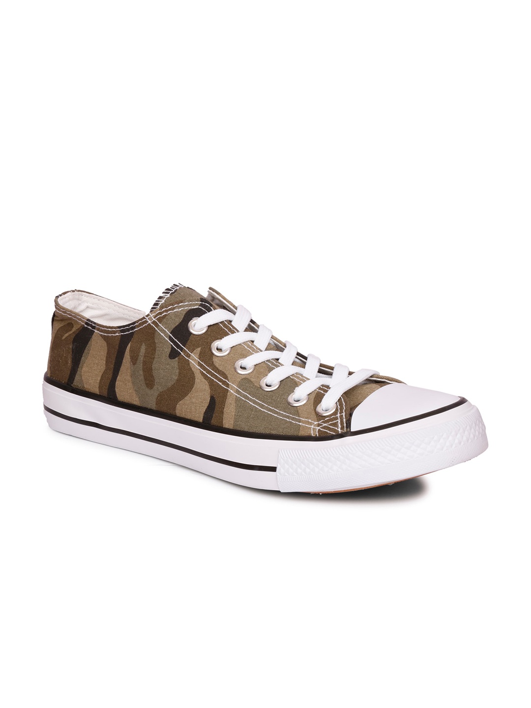 

MOZAFIA Men Canvas Lace-up Casual Low Top Sneakers, Olive