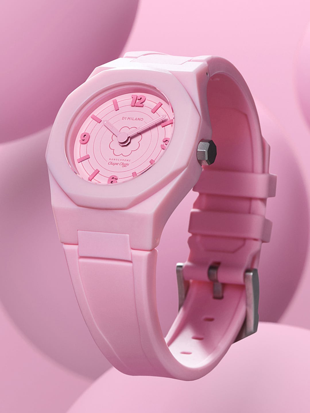 

D1 Milano Unisex Pink Dial & Pink Strap Nanochromena Analogue Watch CCRJ03