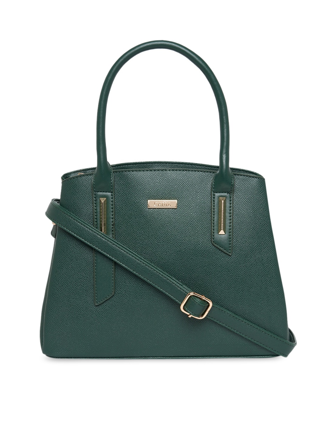 

CERIZ Green PU Structured Shoulder Bag
