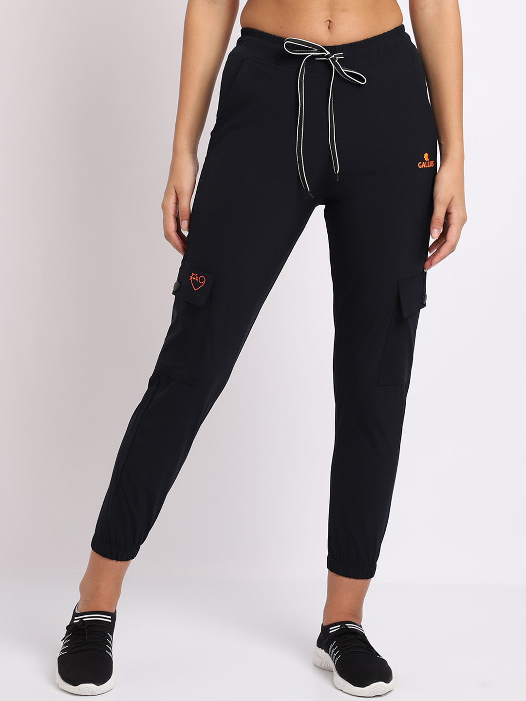 

Gallus Women Navy Blue Solid Lyocell Joggers