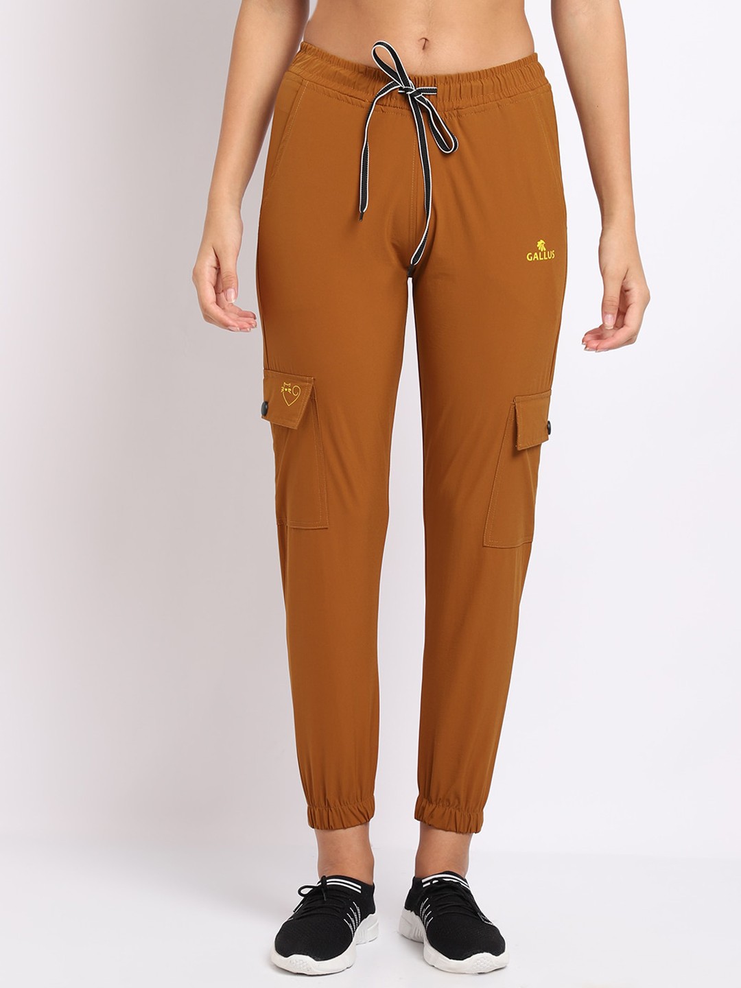 

Gallus Women Mustard Yellow Solid Anti-Odor Joggers