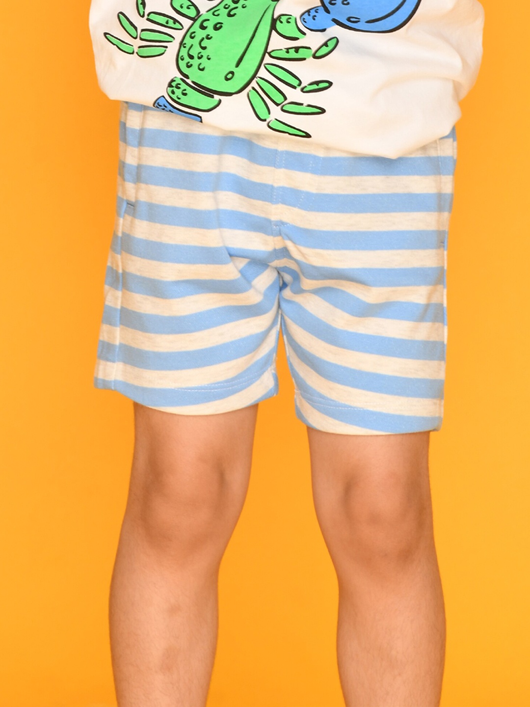 

Anthrilo Boys Blue Striped Cotton Shorts