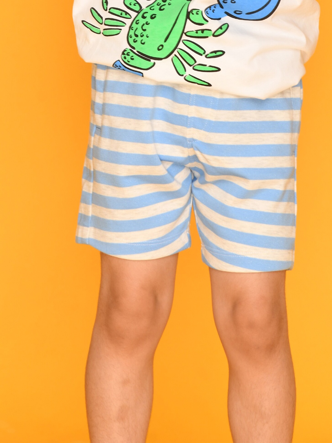 

Anthrilo Boys Blue Striped Cotton Shorts