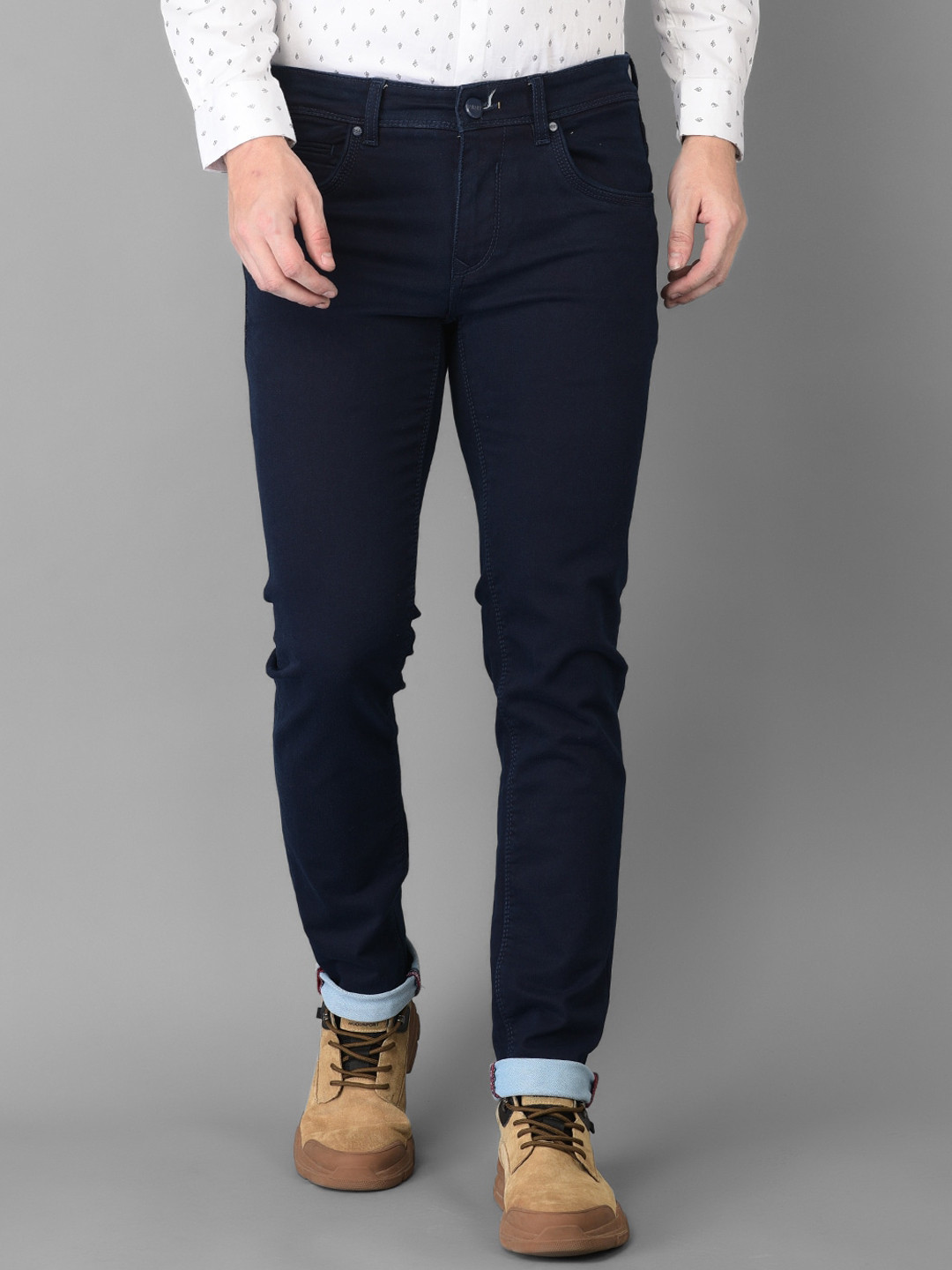 

Canary London Men Blue Smart Slim Fit Low-Rise Stretchable Jeans