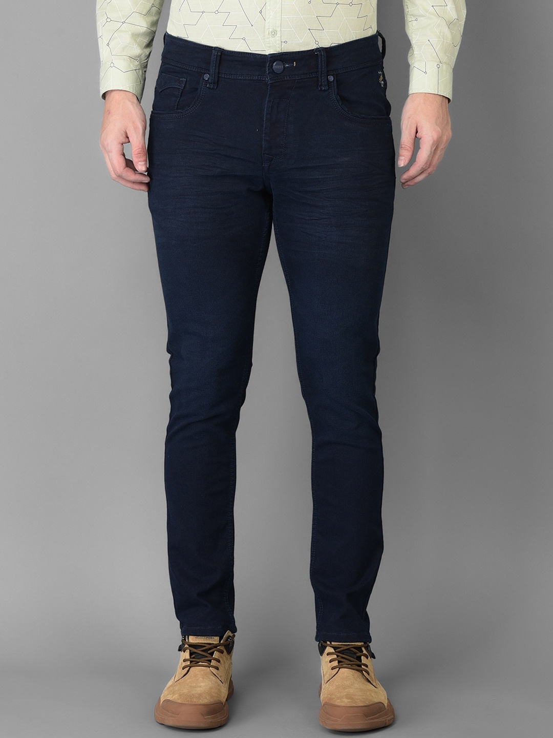 

Canary London Men Blue Smart Slim Fit Low-Rise Stretchable Jeans