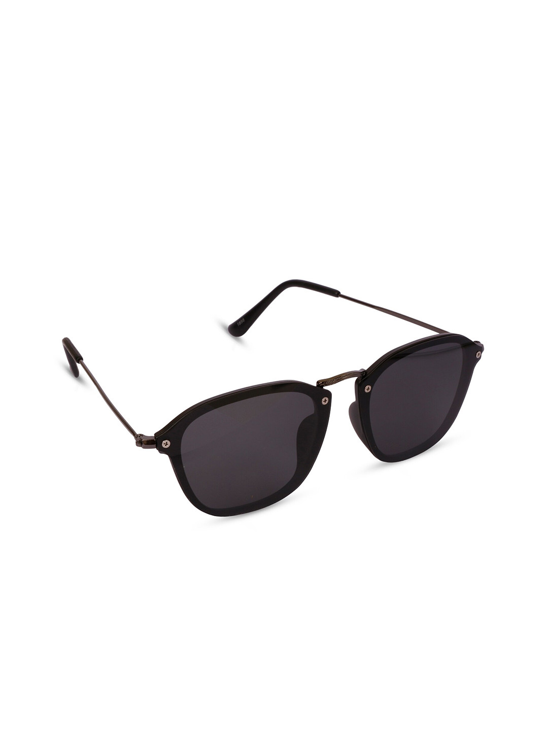 

SUNNIES Unisex Black Lens & Black Round Sunglasses with Polarised and UV Protected Lens