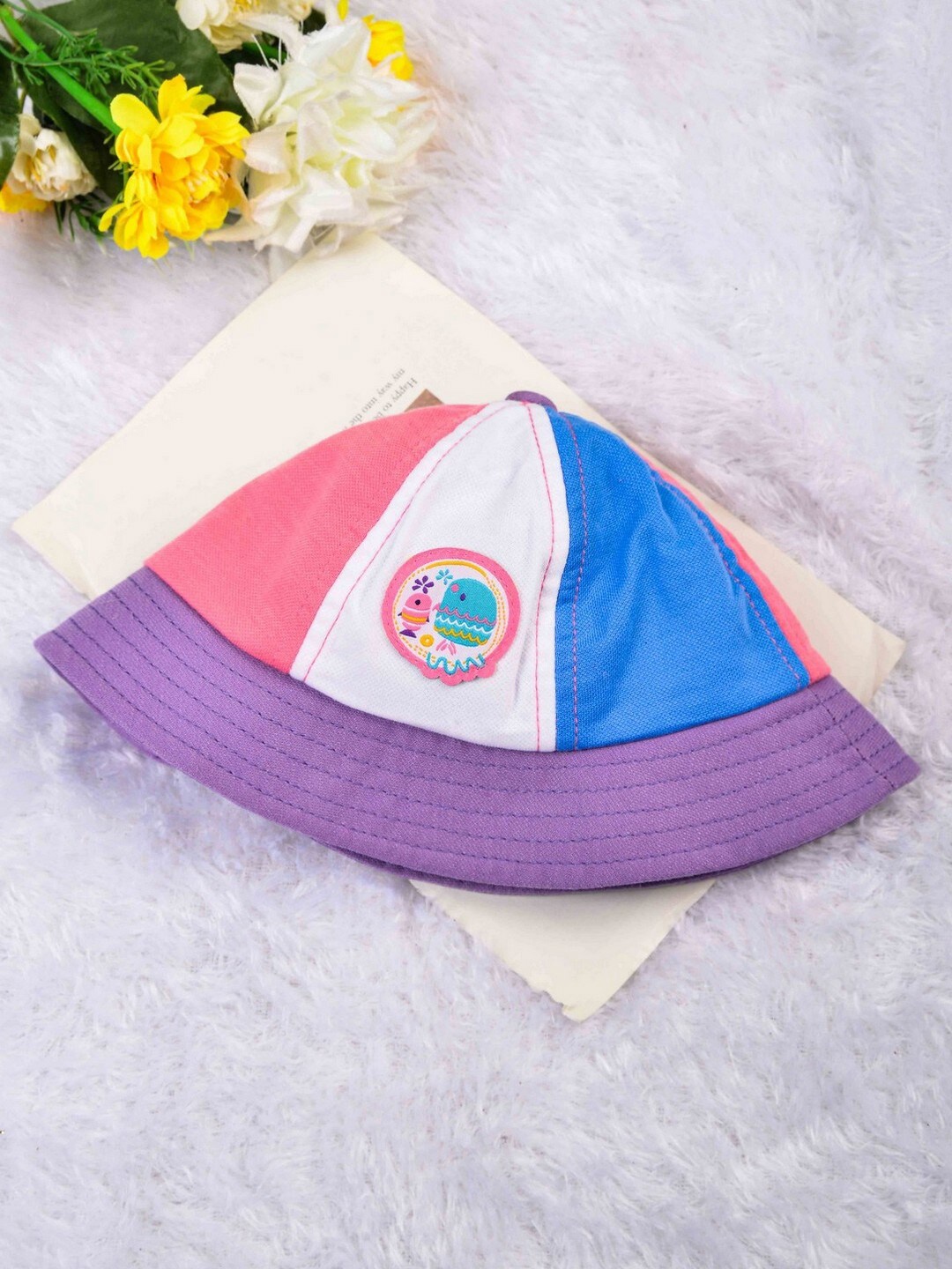 

POPLINS Unisex Kids Violet & White Beanie