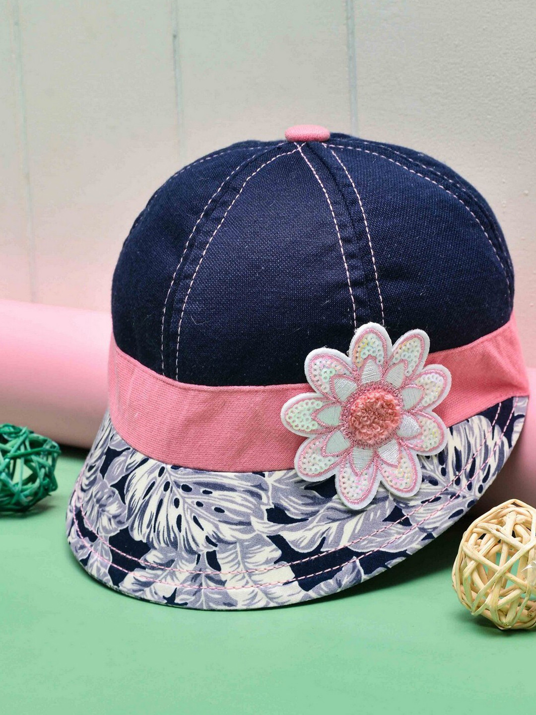 

POPLINS Unisex Kids Navy Blue & White Baseball Cap