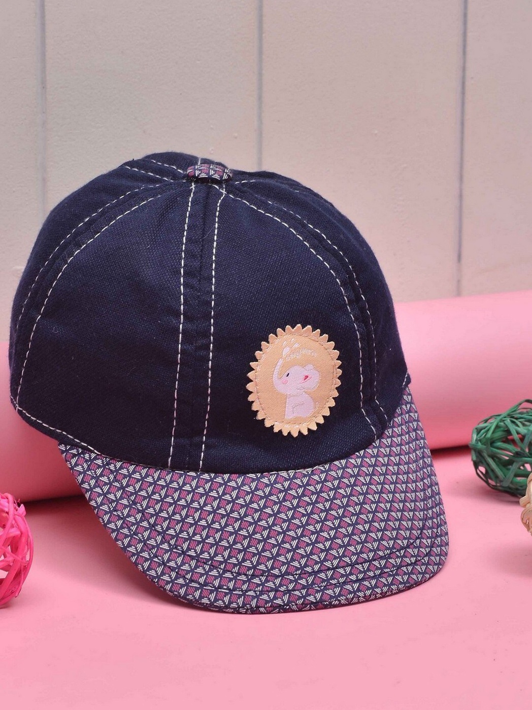 

POPLINS Unisex Kids Black Printed Baseball Cap