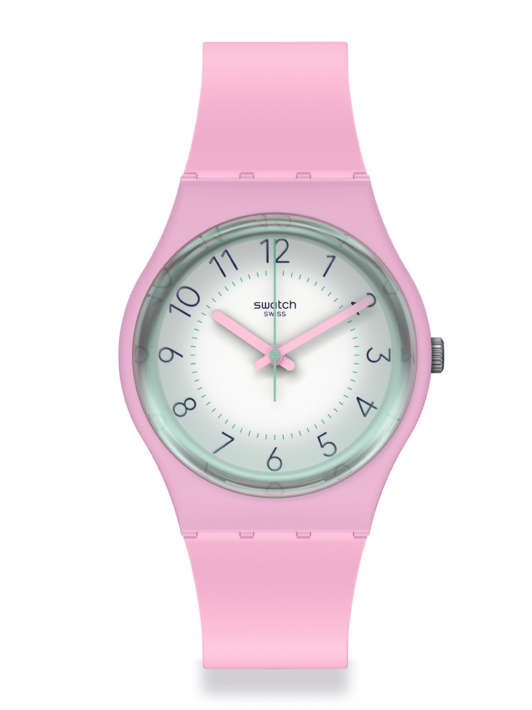 

Swatch Women White Dial & Pink Straps Analogue Watch GP175