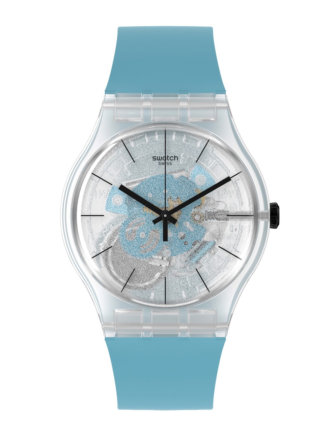 

Swatch Unisex Transparent Skeleton Dial & Straps Analogue Watch SO29K105