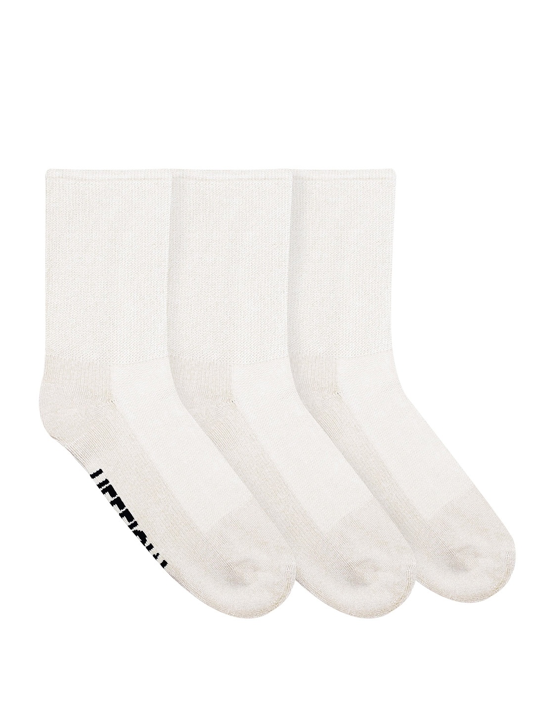 

Heelium Unisex Pack of 3 White Solid Diabetic Anti-Odour Calf-Length Bamboo Socks