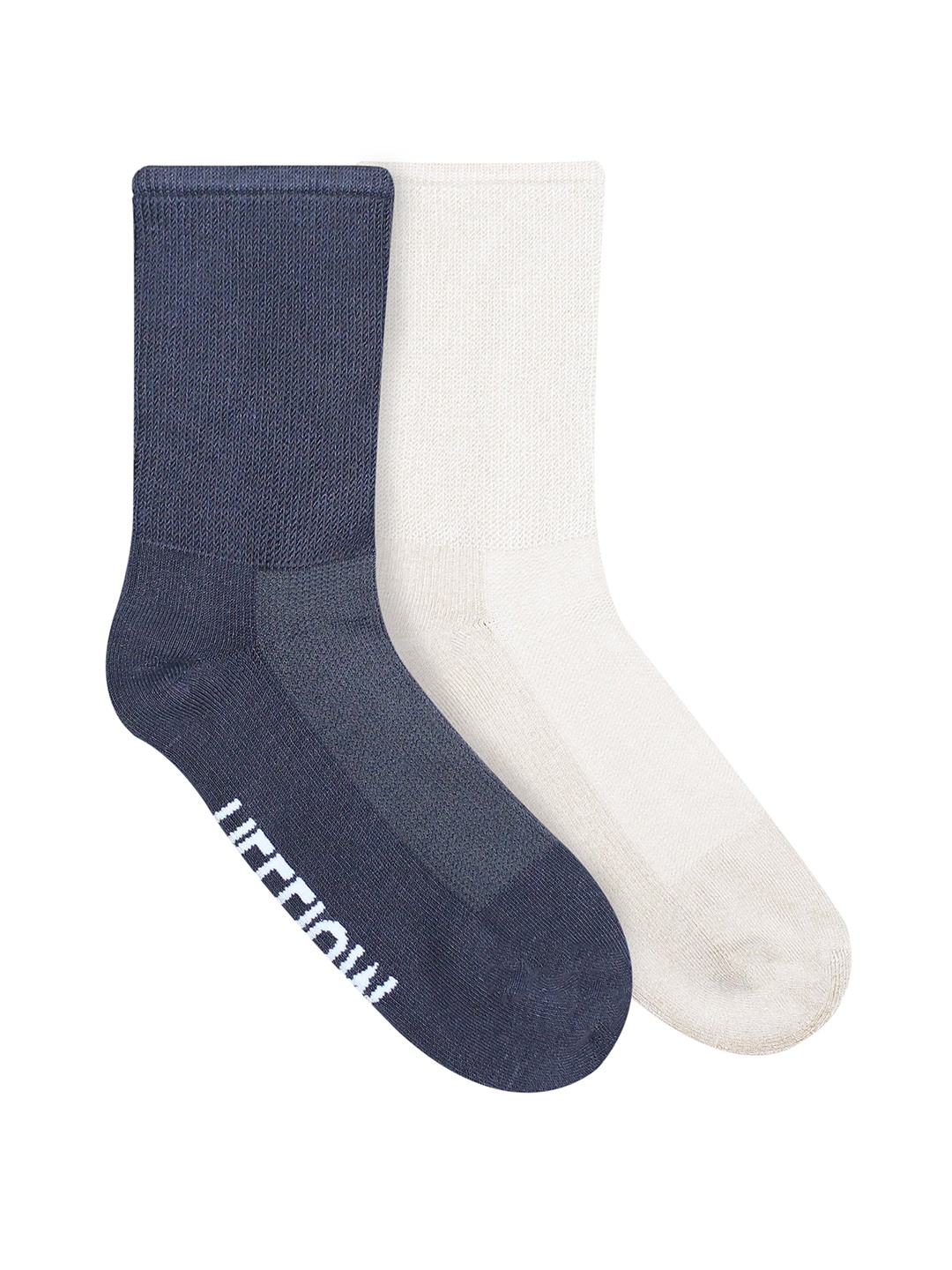 

Heelium Pack of 2 Solid Bamboo Calf Length Socks, Grey