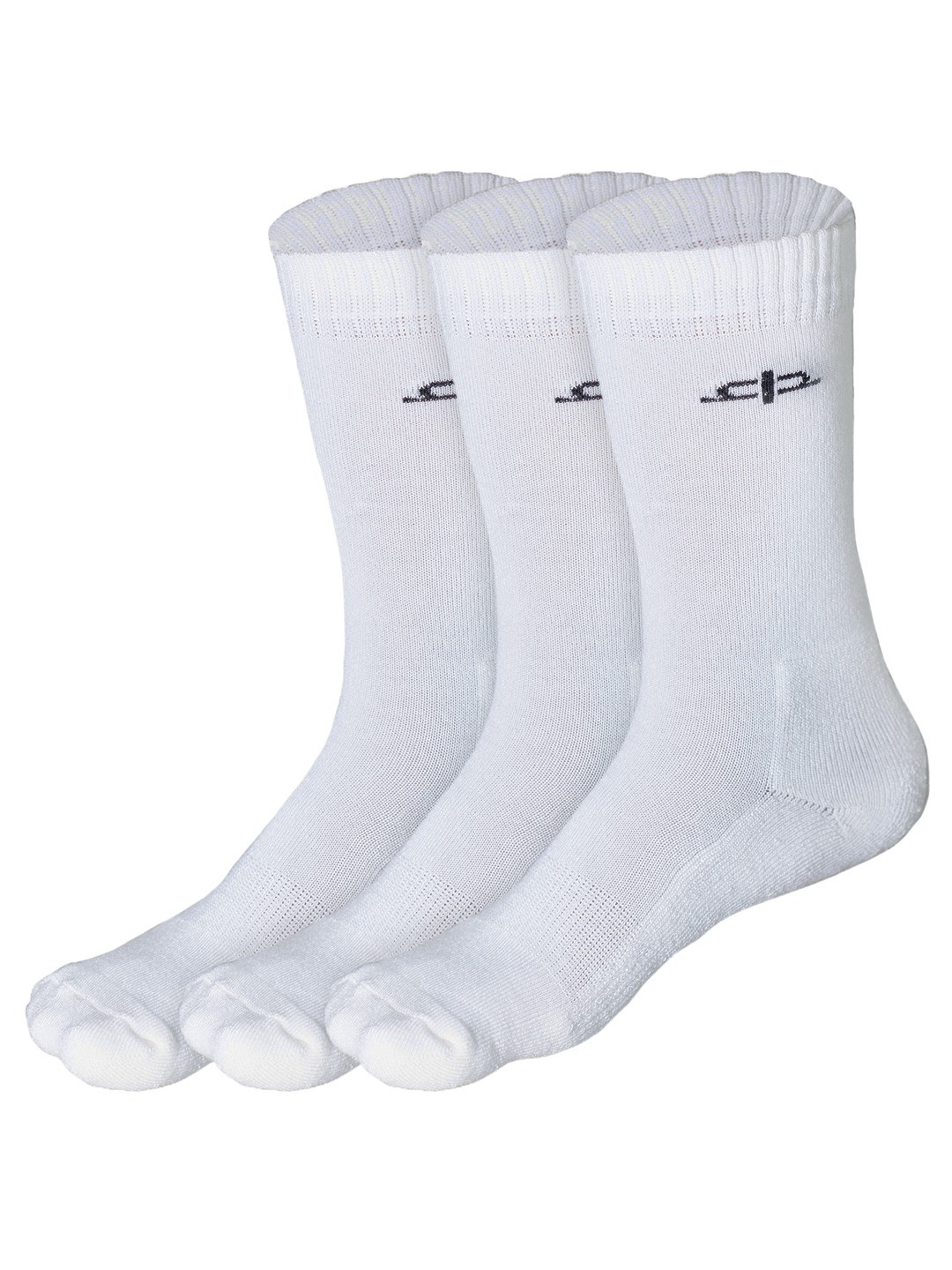 

Heelium Kids Pack Of 3 White Solid Bamboo Calf-Length Kids Socks