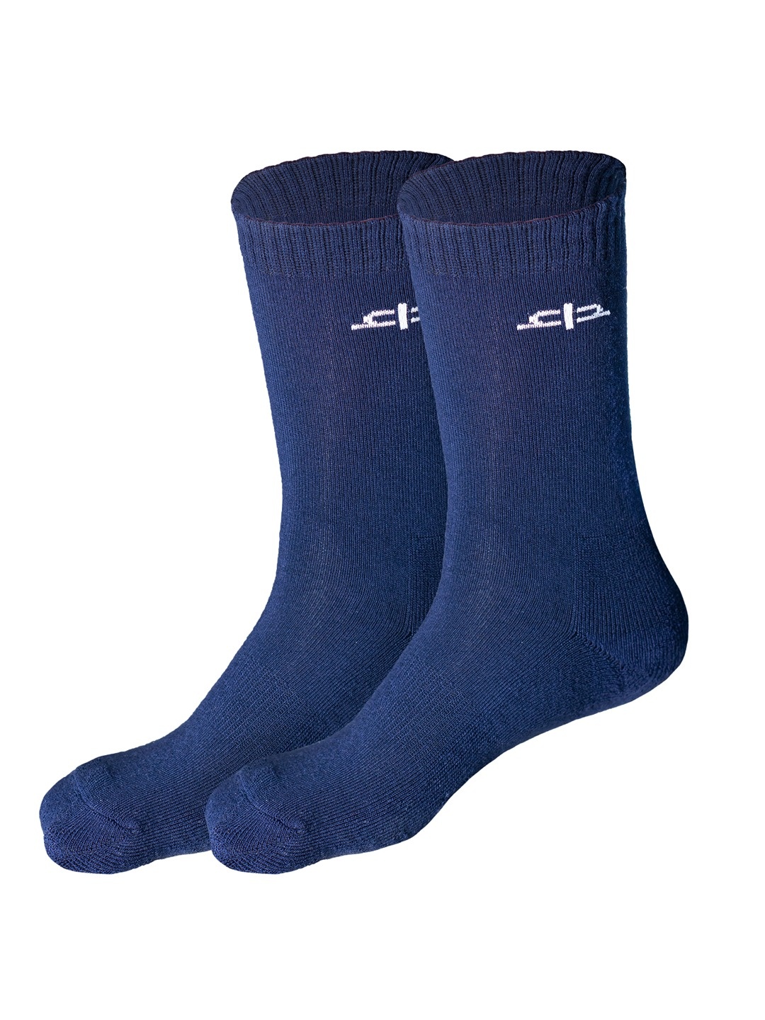 

Heelium Unisex Kids Pack of 2 Navy Blue Solid Bamboo Calf Length Socks