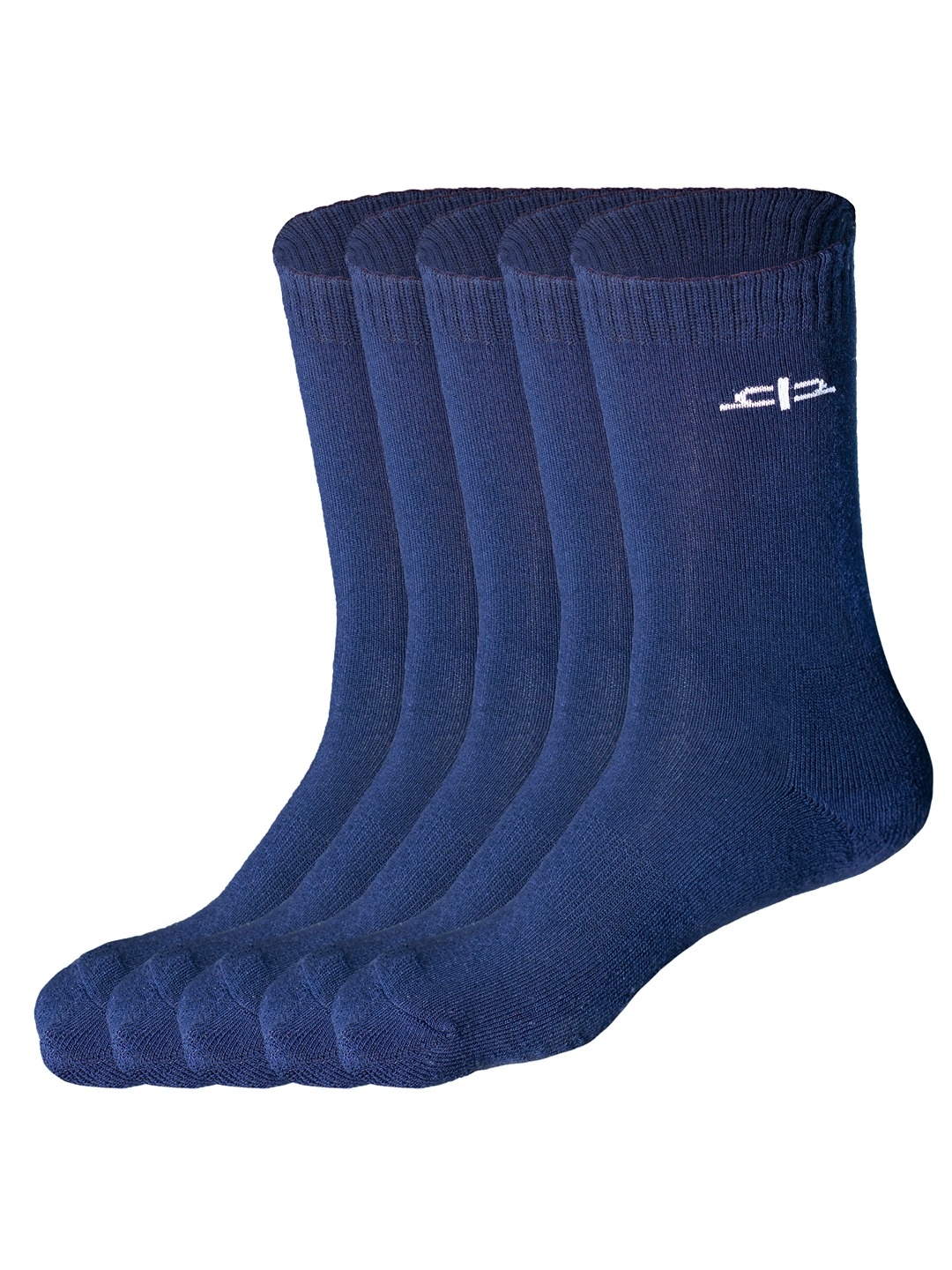 

Heelium Kids Pack Of 5 Solid Bamboo Calf-Length Socks, Navy blue