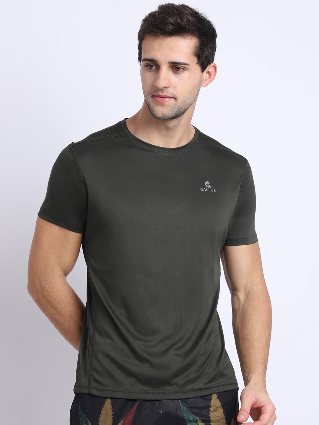 

Gallus Men Olive Green Dri-FIT T-shirt