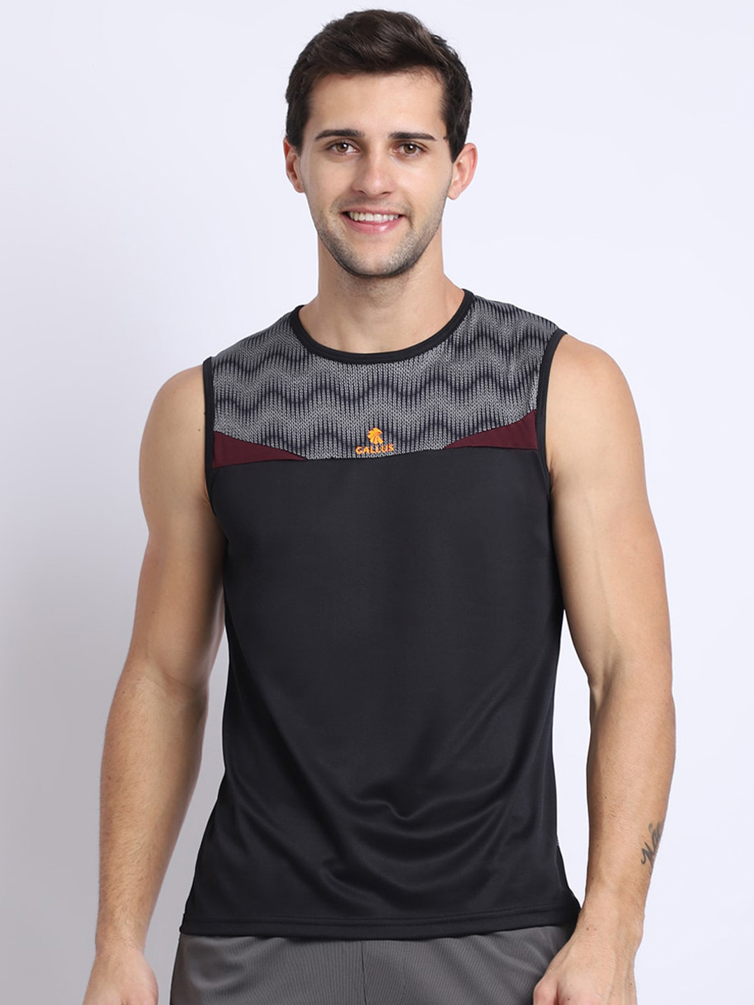 

Gallus Men Black Printed Dri-FIT T-shirt