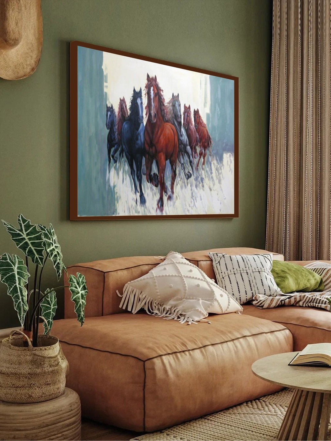 

The Art House Red & Blue Abstract Painting Wall Art